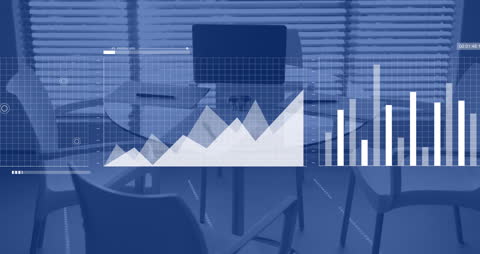 Business Analytics and Data Visualization Concept in Modern Office