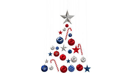transparent christmas tree baubles with large star design - Download Free Stock Videos Pikwizard.com