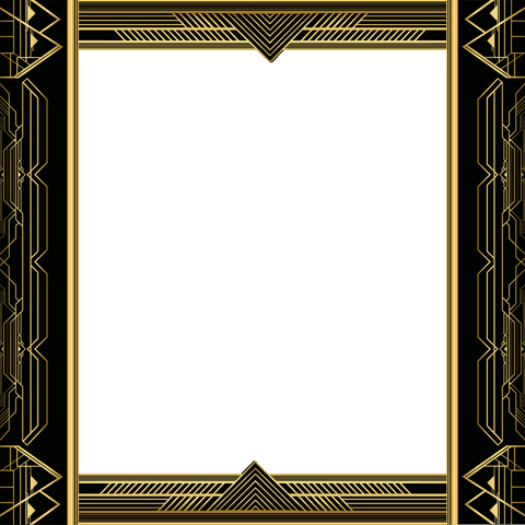 transparent gold art deco frame with geometric detailing - Download Free Stock Videos Pikwizard.com