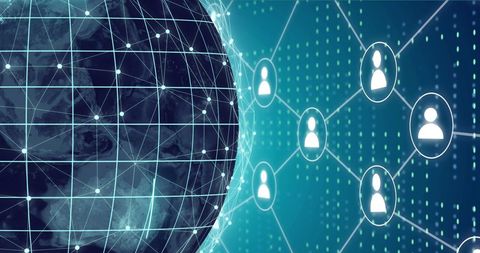 Global Network Concept with Linked Profiles and Digital Grid - Download Free Stock Images Pikwizard.com
