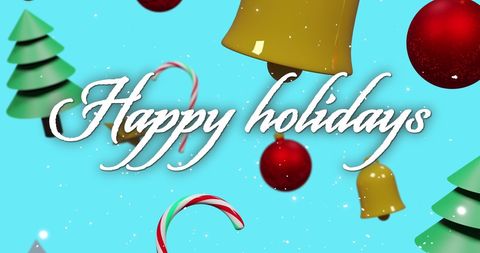 Festive Happy Holidays Seasonal Greeting Design