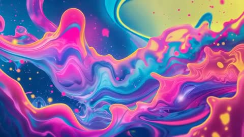 Colorful Abstract Fluid Art in Vivid Motion