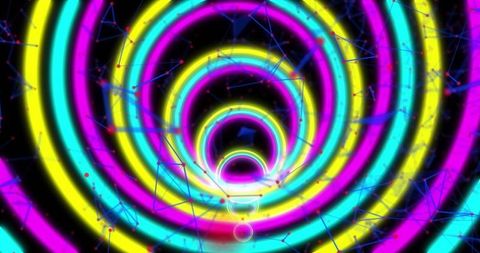 Vibrant Circular Digital Connection Network Background - Download Free Stock Images Pikwizard.com