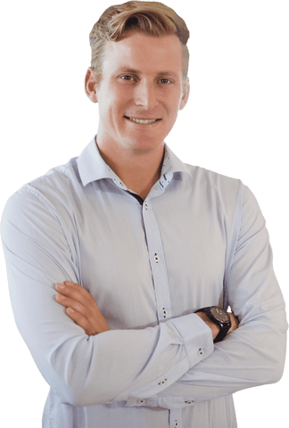 Transparent Confident Businessman Smiling with Folded Arms - Download Free Stock Videos Pikwizard.com