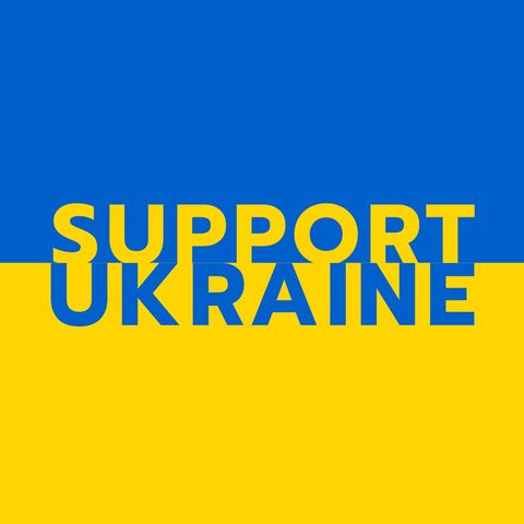 Support Ukraine Text on Yellow and Blue Background - Download Free Stock Templates Pikwizard.com