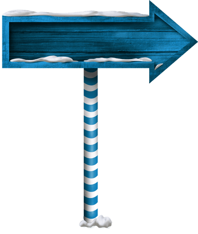 Wooden Snow-Covered Arrow Signpost with Stripe Pole on Transparent Background - Download Free Stock Videos Pikwizard.com