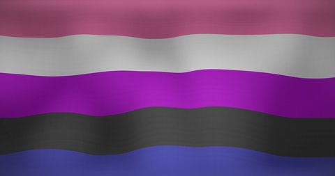 Gender fluid flag waving in celebration of diversity