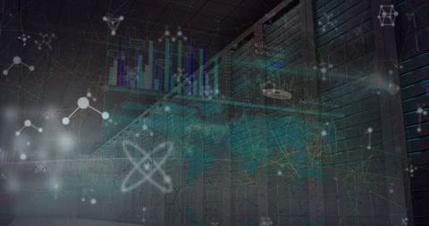 Futuristic Server Technology with Molecular Illustrations - Download Free Stock Images Pikwizard.com