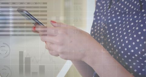 Businesswoman Analyzing Financial Charts on Smartphone - Download Free Stock Images Pikwizard.com