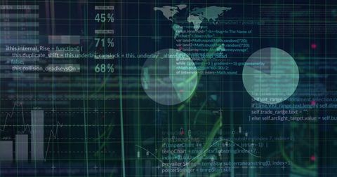 Global Financial Data Processing Interface with Analytics - Download Free Stock Images Pikwizard.com