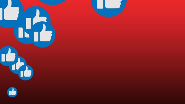 Video showing rotating thumbs up icons on a red gradient background. Useful for presentations, social media promotions, online marketing, and branding materials. Perfect for emphasizing positive interactions and engagement on digital platforms.