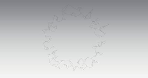 Abstract Geometric Shapes on Gray Background Symbolizing Digital Technology