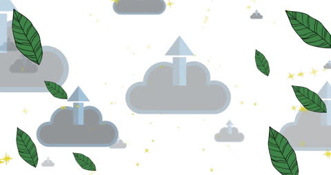 Whimsical Clouds and Leaves with Subtle Fall Transition