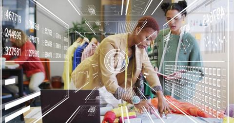 Fashion designers using augmented reality for textile pattern making and collaboration