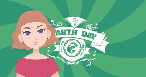 Woman Advocate Stands Proudly with Earth Day Message