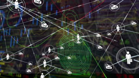 Digital Network and Data Connections in Cybersecurity Concept