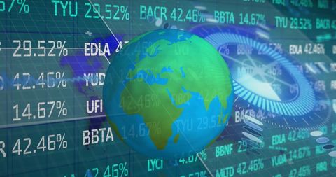 Global Financial Data Concept with Digital Interface - Download Free Stock Images Pikwizard.com
