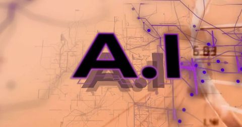 Abstract Digital Interface Highlighting AI Innovation