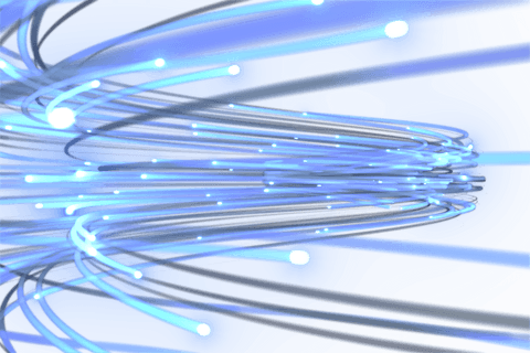 Transparent Blue Fiber Optics with Flowing Light Beams - Download Free Stock Videos Pikwizard.com