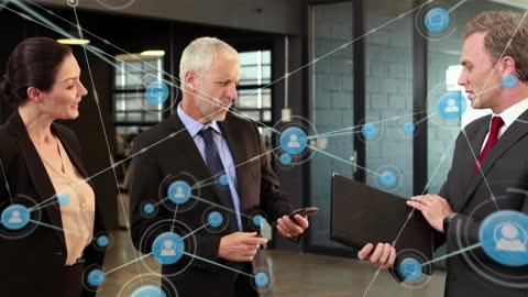 Businesspeople Networking Digital Connections
