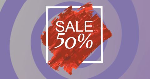 Vibrant Retro Sale Design with 50 Percent Discount Offer - Download Free Stock Images Pikwizard.com