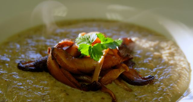 Gourmet Mushroom Risotto with Fresh Herb Garnish - Download Free Stock Images Pikwizard.com