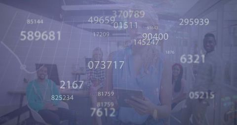 Business Team Analyzing Digital Data Concept Overlaid