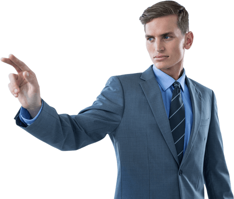 focused businessman pointing index finger transparent - Download Free Stock Videos Pikwizard.com