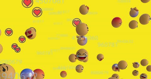 Playful Emojis with Numeric Overlays Imagery