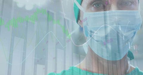 Healthcare Professional Analyzing Medical Data Graphics