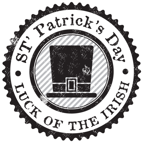 vintage st. patrick's day leprechaun hat ink stamp design transparent - Download Free Stock Videos Pikwizard.com