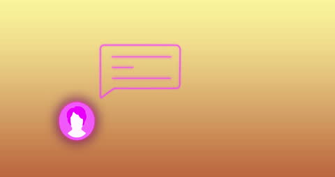 Social Media Icon Animation on Gradient Background