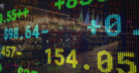 Dynamic Financial Data Display in Global Economy Concept