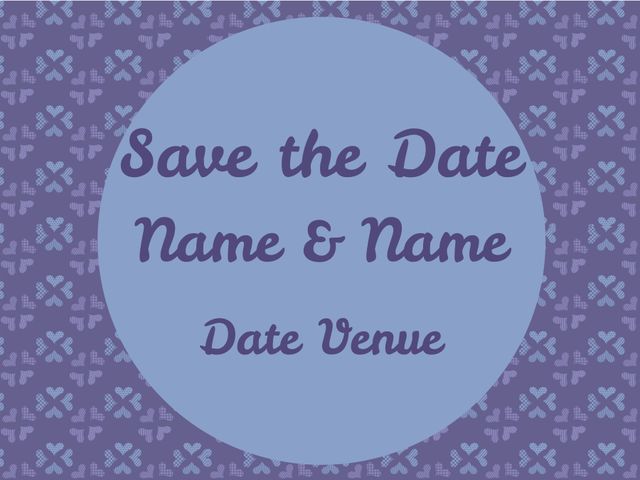 Elegant Save the Date Invitation Template with Pattern - Download Free Stock Templates Pikwizard.com