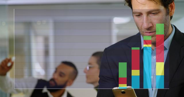 Business Professional Analyzing Bar Chart on Smartphone - Download Free Stock Images Pikwizard.com