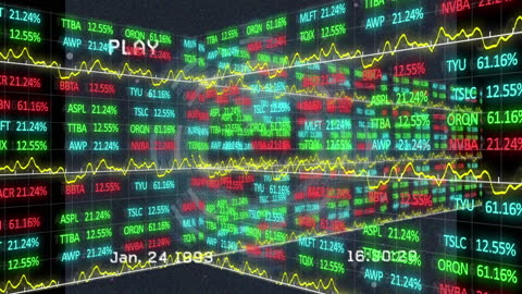 Dynamic Animation of Financial Data and Digital Cityscape Overlay