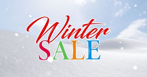 Colorful Winter Sale Promotion Over Snowy Background - Download Free Stock Images Pikwizard.com
