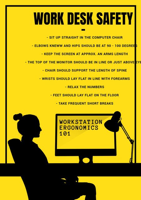 Ergonomic Guidelines for Safe and Healthy Desk Work from Pikwizard