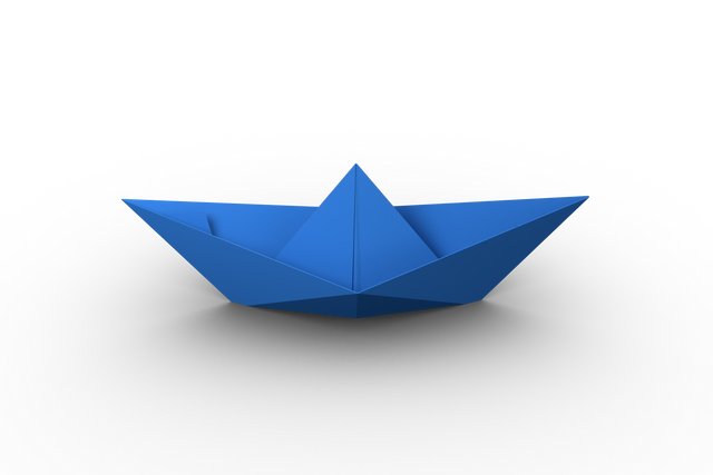 Blue Paper Boat On Transparent Background - Download Free Stock Videos Pikwizard.com