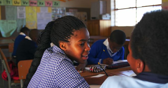 Students Engaging in Classroom Discussion, Bright Classroom Setting - Download Free Stock Images Pikwizard.com