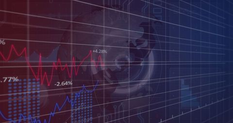 Global Financial Data and Graphs Over Digital Globe Interface - Download Free Stock Images Pikwizard.com