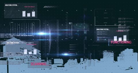 Digital Financial Data Interface Over Cityscape Conceptual Background - Download Free Stock Images Pikwizard.com