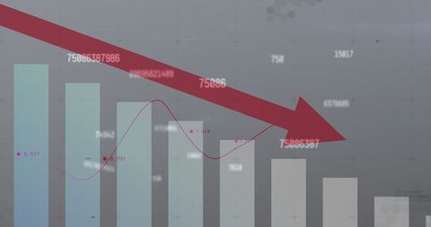 3D Graphs Show Financial Markets Predictions Negative Trend - Download Free Stock Images Pikwizard.com