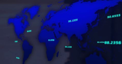 Digital Interface with Data Streaming on World Map - Download Free Stock Images Pikwizard.com
