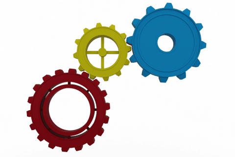 colorful cogs representation on transparent background - Download Free Stock Videos Pikwizard.com