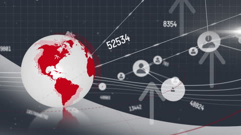 Global Connectivity and Technology Concepts Visualization