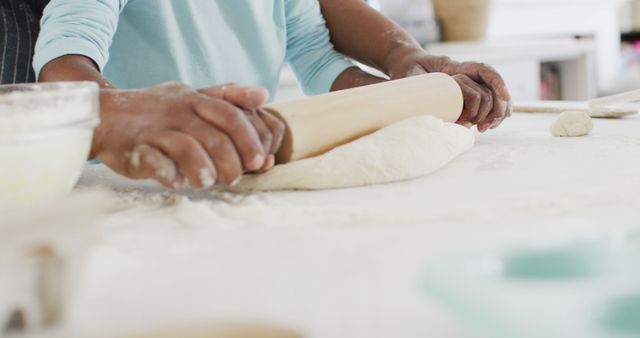 Family Making Dough Together in Kitchen - Download Free Stock Images Pikwizard.com