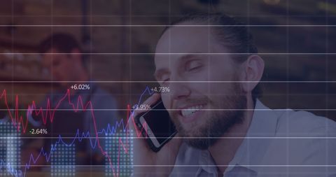 Businessman Discussing Financial Trends on Smartphone - Download Free Stock Images Pikwizard.com