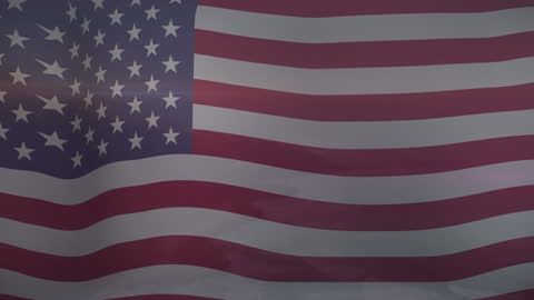 USA Flag Animation Waving in the Wind
