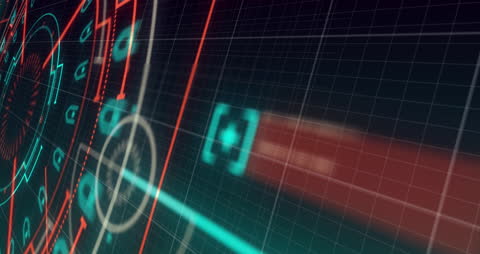 Futuristic Digital Data Interface Visualization